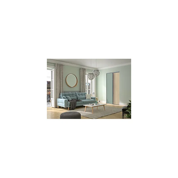Pack 1 vantail décor mélèze + 1 vantail décor vert fjord H. 248,5 cm x l. 180 cm