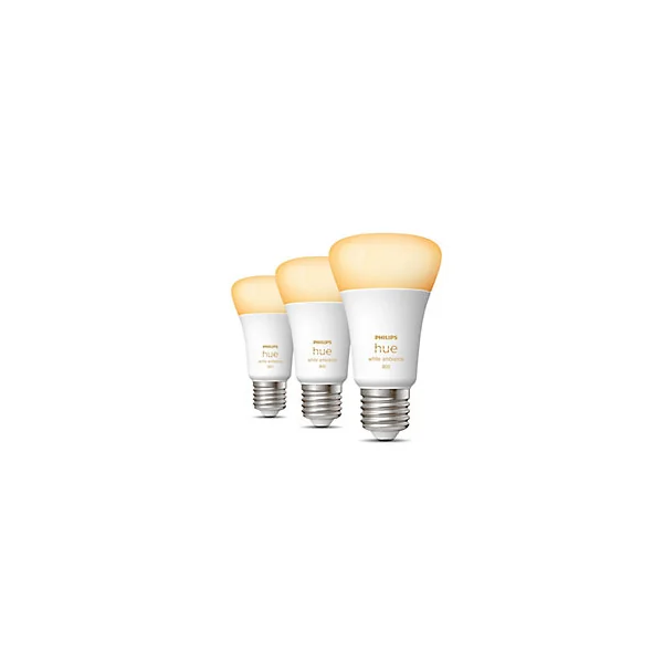 Pack 3 ampoules connecté Philips Hue E27 A60 800lm blanc chaud à froid
