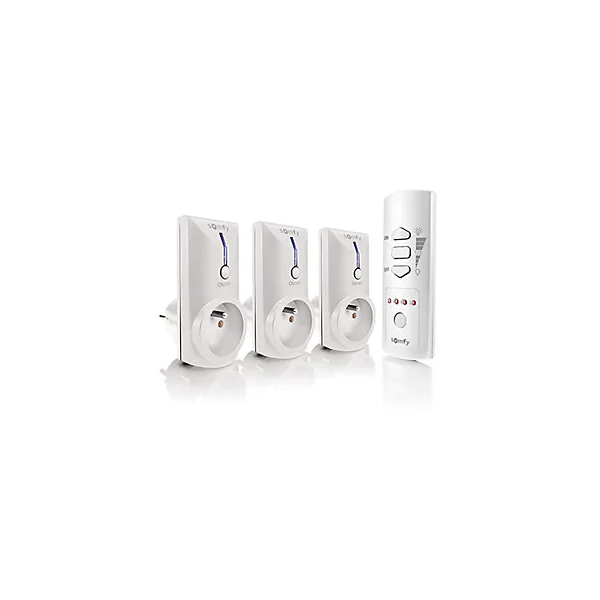 Pack 3 prises + 1 télécommande d'éclairage intérieur Somfy 2401365