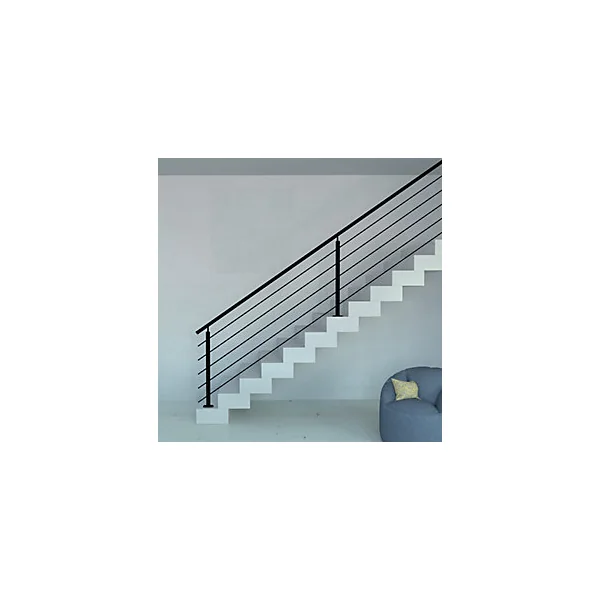 Pack balustrade Barranco FORTIA horizontale à plat aluminium noir