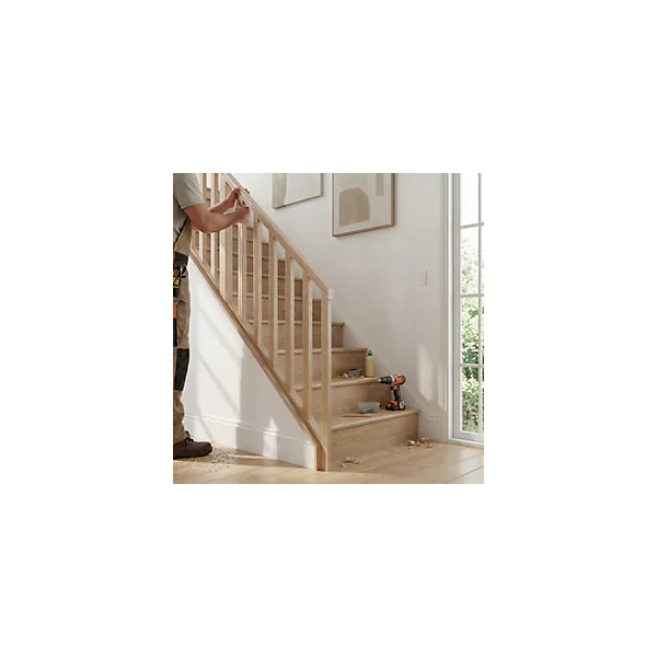 Pack balustrade Fortia verticale hêtre coloris naturel h.105,8 cm x l.346,8 cm