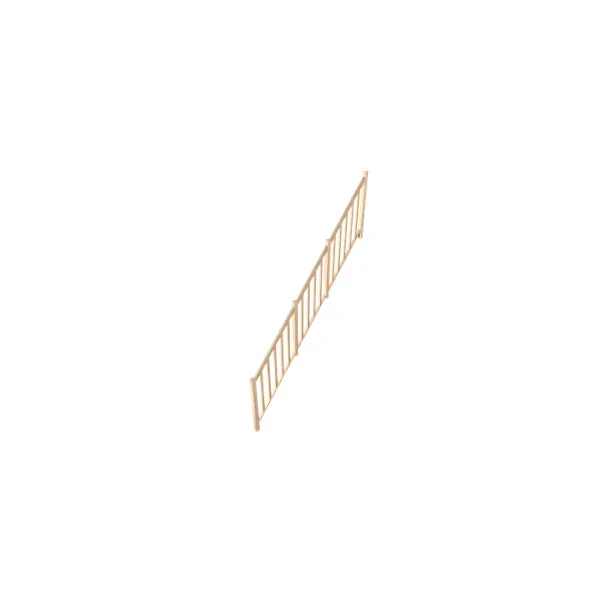 Pack balustrade Fortia verticale hêtre coloris naturel h.105,8 cm x l.346,8 cm