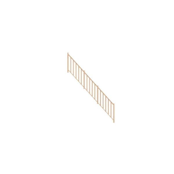 Pack balustrade Fortia verticale hêtre coloris naturel h.105,8 cm x l.346,8 cm