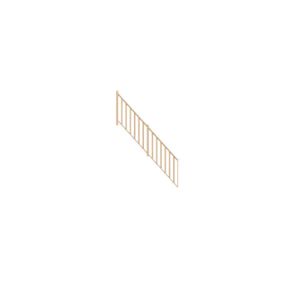 Pack balustrade Fortia verticale hêtre coloris naturel h.110 cm x l.271,8 cm