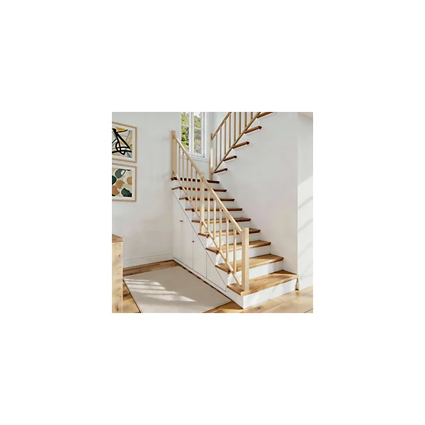 Pack balustrade Fortia verticale hêtre coloris naturel h.110 cm x l.271,8 cm