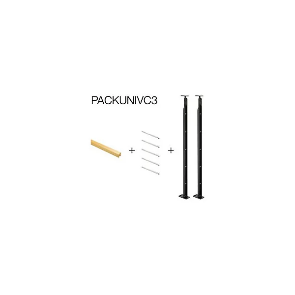 Pack balustre Universo à plat hêtre Kordo 2m