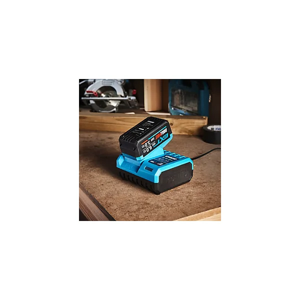 Pack batterie Erbauer EXT bitension 18/36V 6/3Ah + chargeur rapide 12A