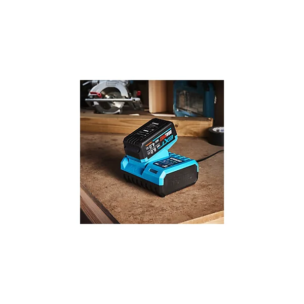Pack batterie Erbauer EXT bitension 18/36V 8/4Ah + chargeur rapide 12A