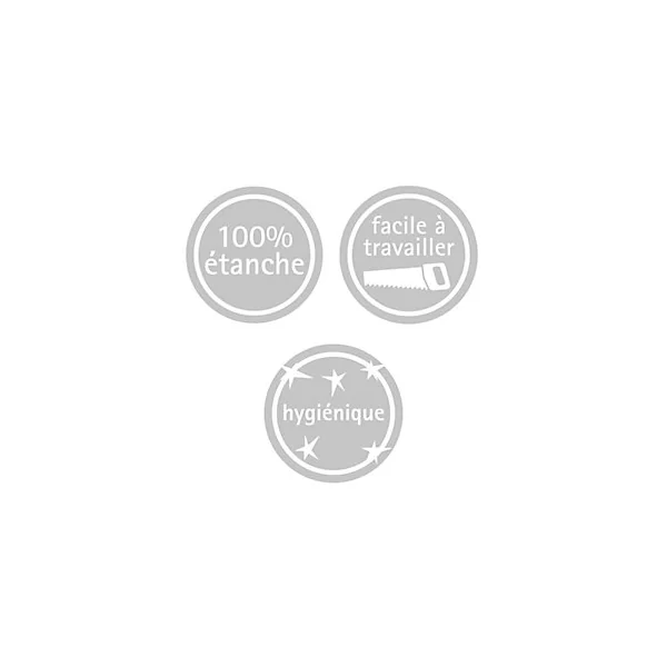 Pack de 2 panneaux muraux de salle de bain l.120+90 x H.210 cm, anthracite, Schulte DecoDesign