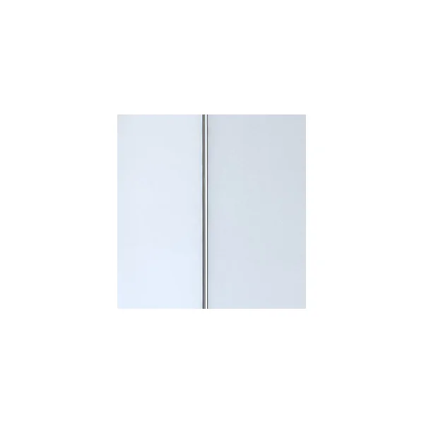 Pack de 2 panneaux muraux de salle de bains, blanc avec profilés chromés, l.120+90 x H.210 x P.0,3 cm, Galedo Alucolors