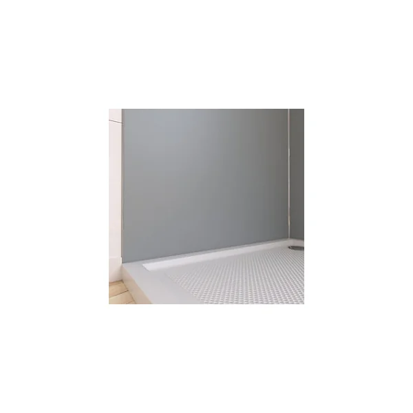 Pack de 2 panneaux muraux de salle de bains, gris avec profilés chromes, l.90+90 x H.210 x P.0,3 cm, Galedo Alucolors