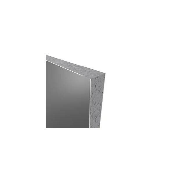 Pack de 2 panneaux muraux de salle de bains, gris foncé avec profilés noirs, l.120+90 x H.210 x P.0,3 cm, Galedo Alucolors
