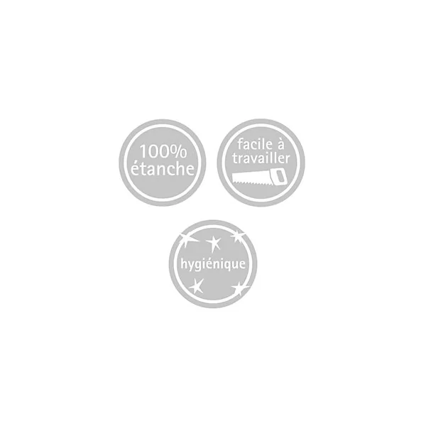 Pack de 2 panneaux muraux de salle de bains l.100 x H.210 cm, effet travertin beige structuré , Schulte DécoDesign Softtouch