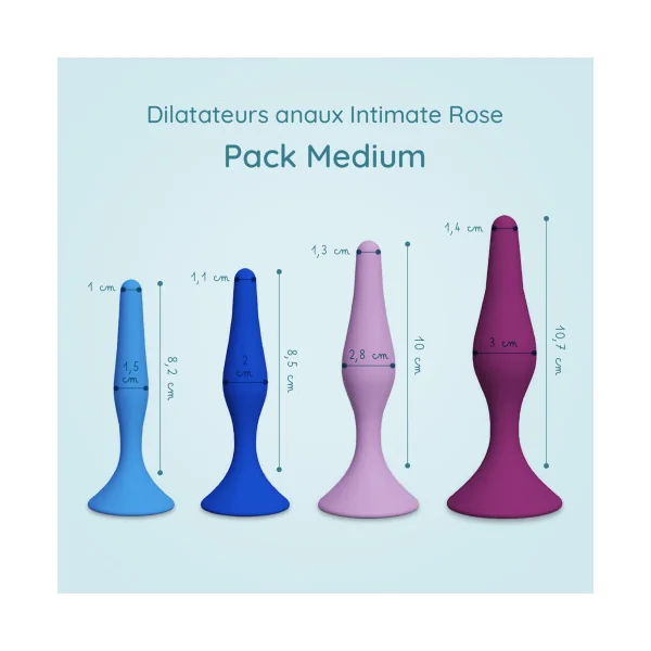 Pack dilatateurs anaux Intimate rose - Medium