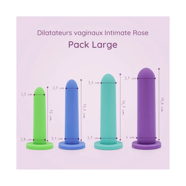 Pack dilatateurs vaginaux Intimate rose - Large