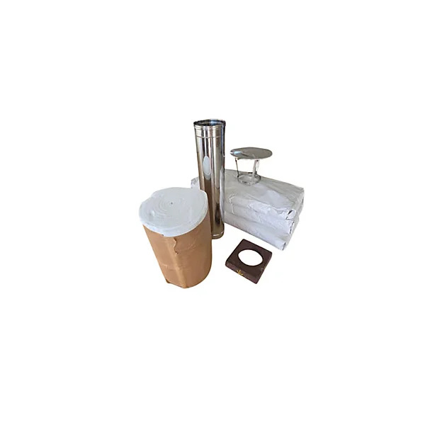 Pack d'installation pour four à bois "Le Gastronome" ou "Le Carré" Ephrem, isolation + conduit inox complet