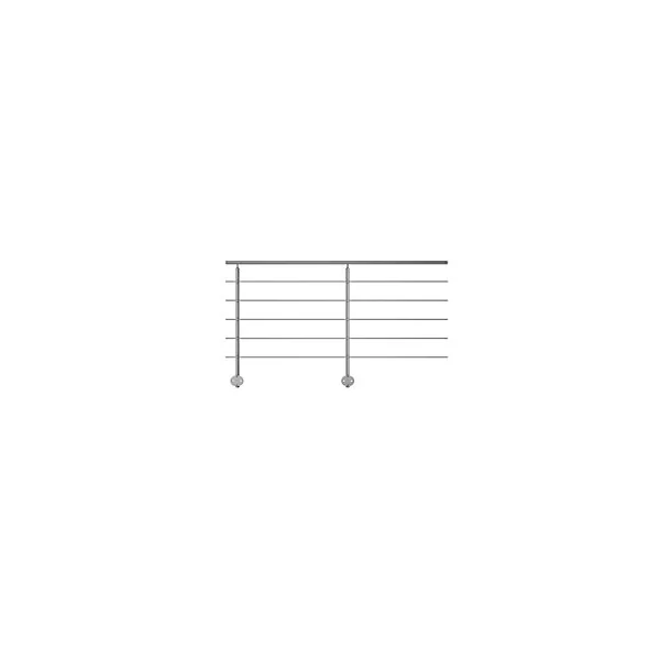 Pack garde-corps : pose latéral Prestio ral 9006 Kordo