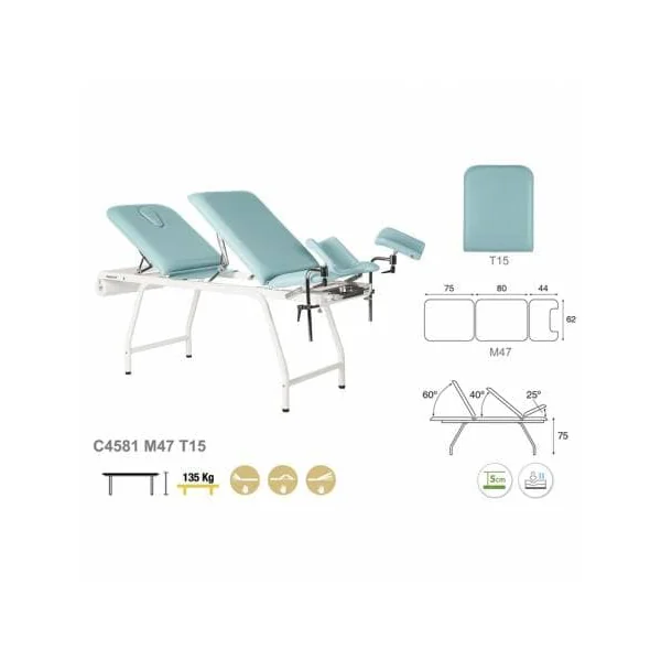 Pack gynécologique Ecopostural C4581 (Avec étriers ou jambières)