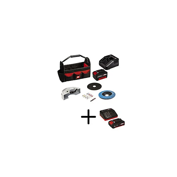 Pack Perceuse-visseuse et meuleuse sans fil Einhell TE-TK 18/2 Li Kit 18V - 1x4Ah + 1x2Ah et sac porte-outils