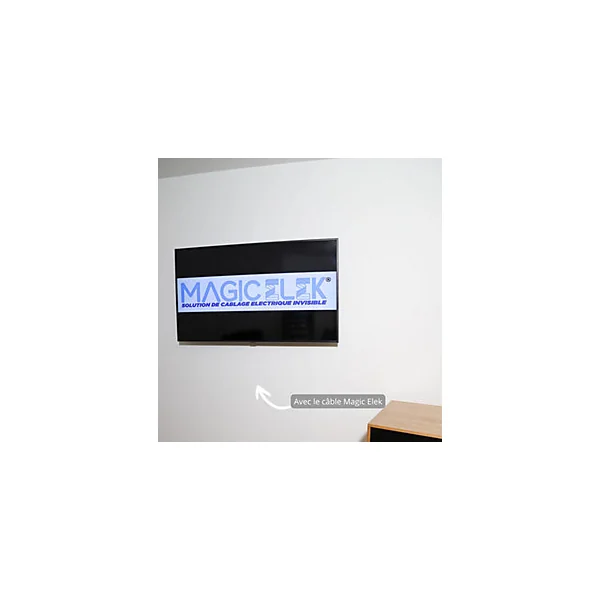 Pack TV cables invisibles Magic Elek 1,5m 16A 3500W