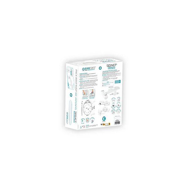Pack WC japonais : abattant + kit lavant - Hygiène parfaite sans électricité - QQ Net Cleanfast