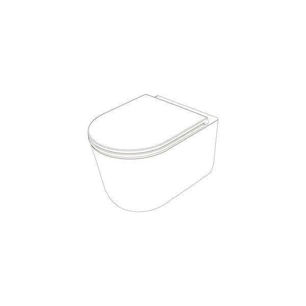 Pack WC suspendu avec cuvette sans bride effet Vortex Luvia et bâti universel Siamp