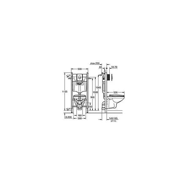 Pack WC suspendu blanc Grohe Solido Baufirst