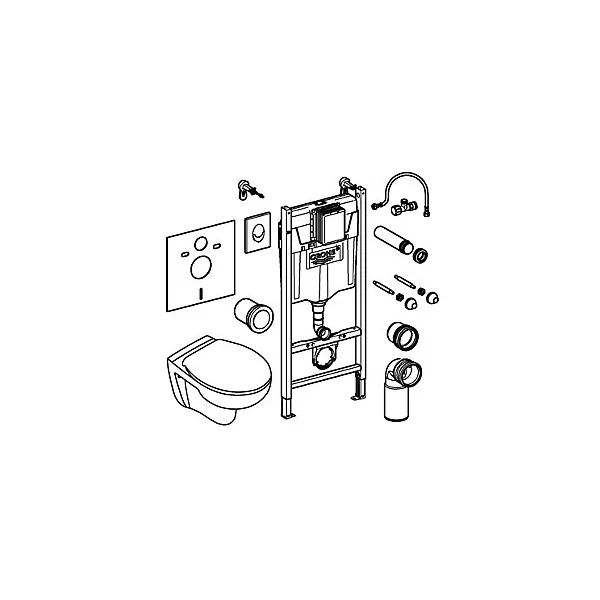 Pack WC suspendu blanc Grohe Solido Baufirst