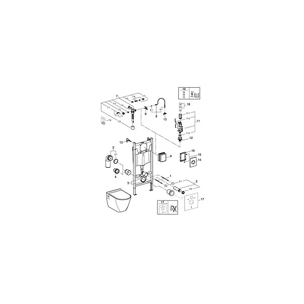 Pack WC suspendu blanc Grohe Solido Baufirst