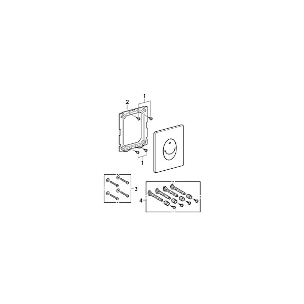 Pack WC suspendu blanc Grohe Solido Baufirst