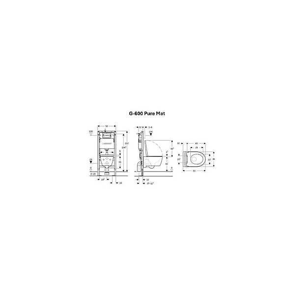 Pack WC suspendu Geberit G-600 blanc mat