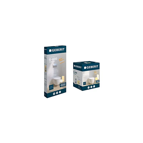 Pack WC suspendu sans bride, Geberit G-600 Pure Mat