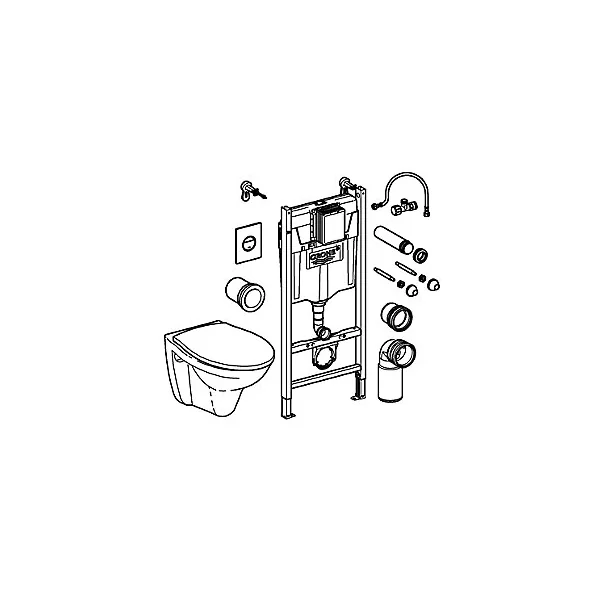 Pack WC suspendu sans bride Grohe Solido Bau Nova