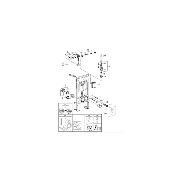 Pack WC suspendu sans bride Grohe Solido Vortex