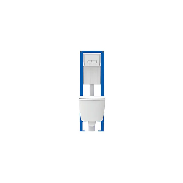Pack WC suspendu sans bride Siamp Nacre