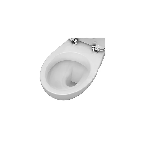 Pack WC suspendu Urmia en porcelaine vitrifiée avec abattant + bâti-support universel