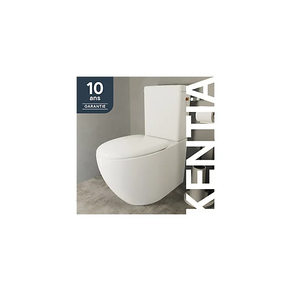 Pack WC à poser avec cuvette, abattant et réservoir, GoodHome Kentia