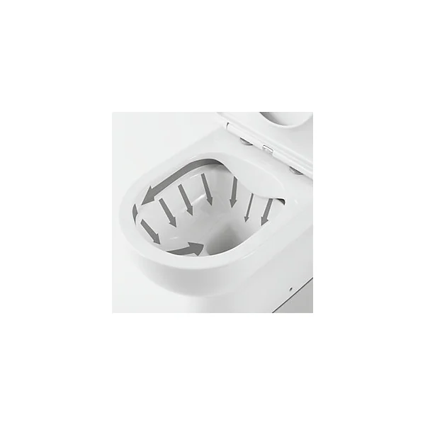 Pack WC à poser sans bride avec sortie horizontale GoodHome Cavally NF