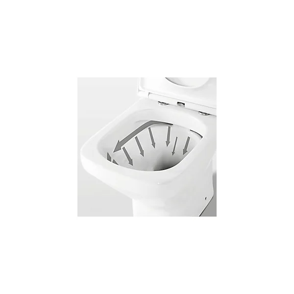 Pack WC à poser sans bride avec sortie horizontale GoodHome Teesta