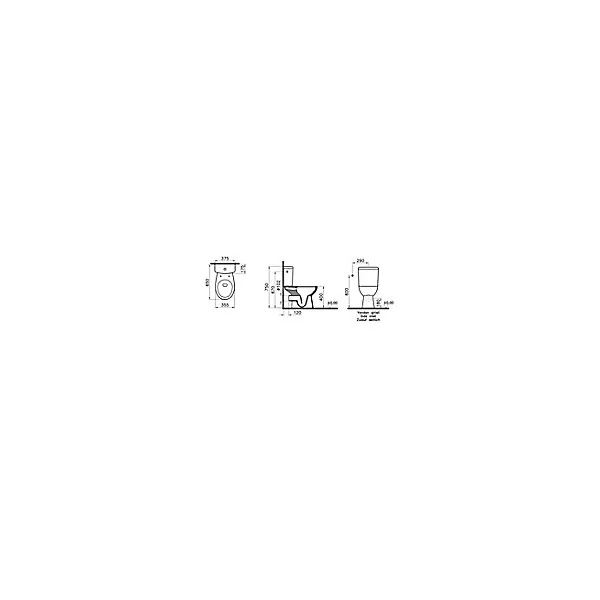 Pack WC à poser sans bride avec sortie horizontale GoodHome Winam