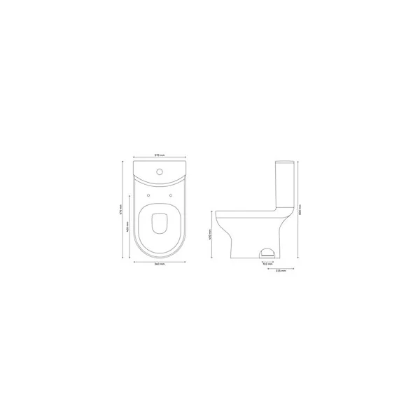 Pack WC à poser sans bride avec sortie verticale GoodHome Cavally