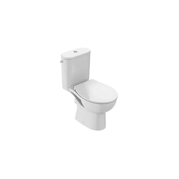 Pack WC à poser sans bride, sortie horizontale, abattant extra-plat, blanc, Jacob Delafon Louis