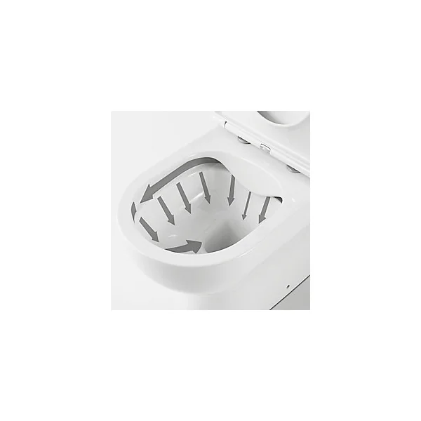 Pack WC à poser surélevé sans bride avec sortie horizontale GoodHome Cavally