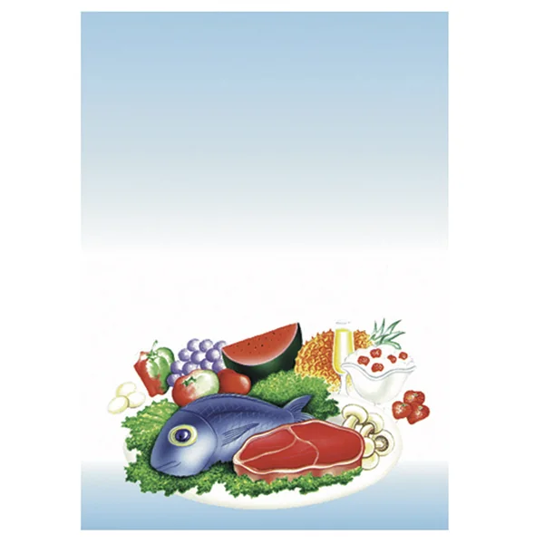 PAGES DIN-A4 "REPAS" 21x29,7 CM BLEU PAPIER (50 UNITÉ) - Garcia de Pou