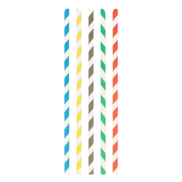 PAILLES DROITES À FRANGES Ø0,60x20 CM ASSORTI PAPIER (3000 UNITÉ) - Garcia de Pou