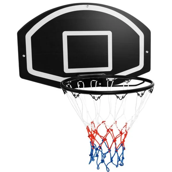 Panier de Basket Mural 43 cm avec Panneau Incassable Panier Basket-ball avec Filet Toutes Saisons Accessoires Complets 72 x 45,5 cm