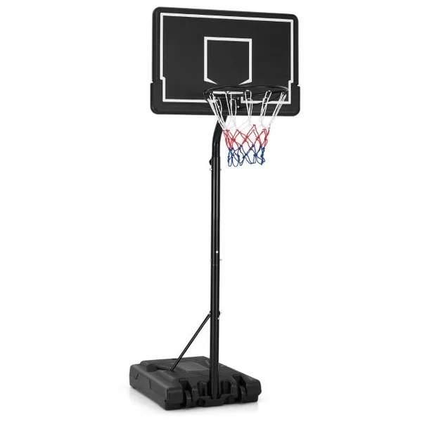 Panier de Basket-Ball sur Pied Hauteur 210-260cm Support de Basketball Mobile avec Base Remplissable Panneau Arrière en PC et Roues