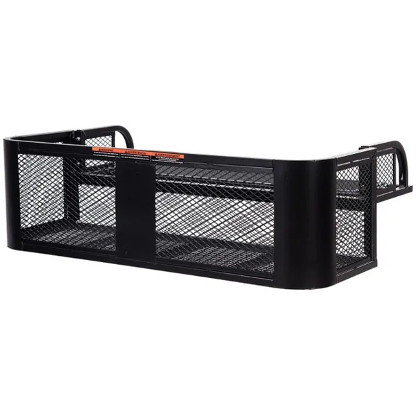 Panier pour Véhicule Tout Terrain en Métal avec Conception en Maille Panier à Bagages Grand Espace de Rangement Noir