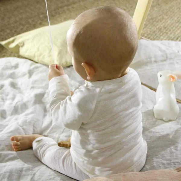 Pantalon bébé en lin de Normandie - Petipoi - dernier exemplaire 1 mois