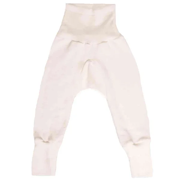 Pantalon bébé prématuré laine et soie Cosilana avec revers